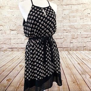 Ya Los Angeles floral silk halter dress